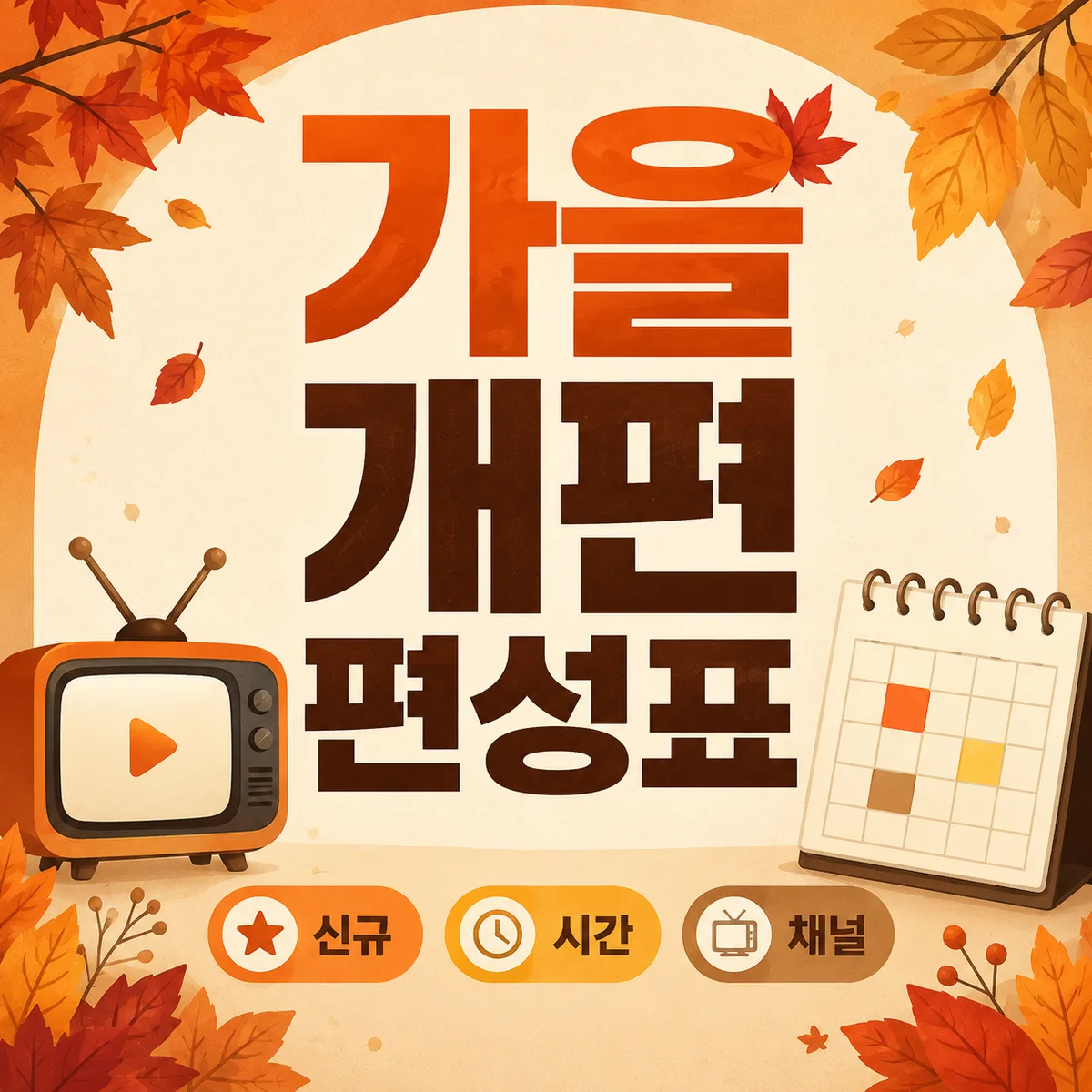가을 개편 편성표 확인하는 법: 방송사별 발표 일정과 확인 방법 총정리