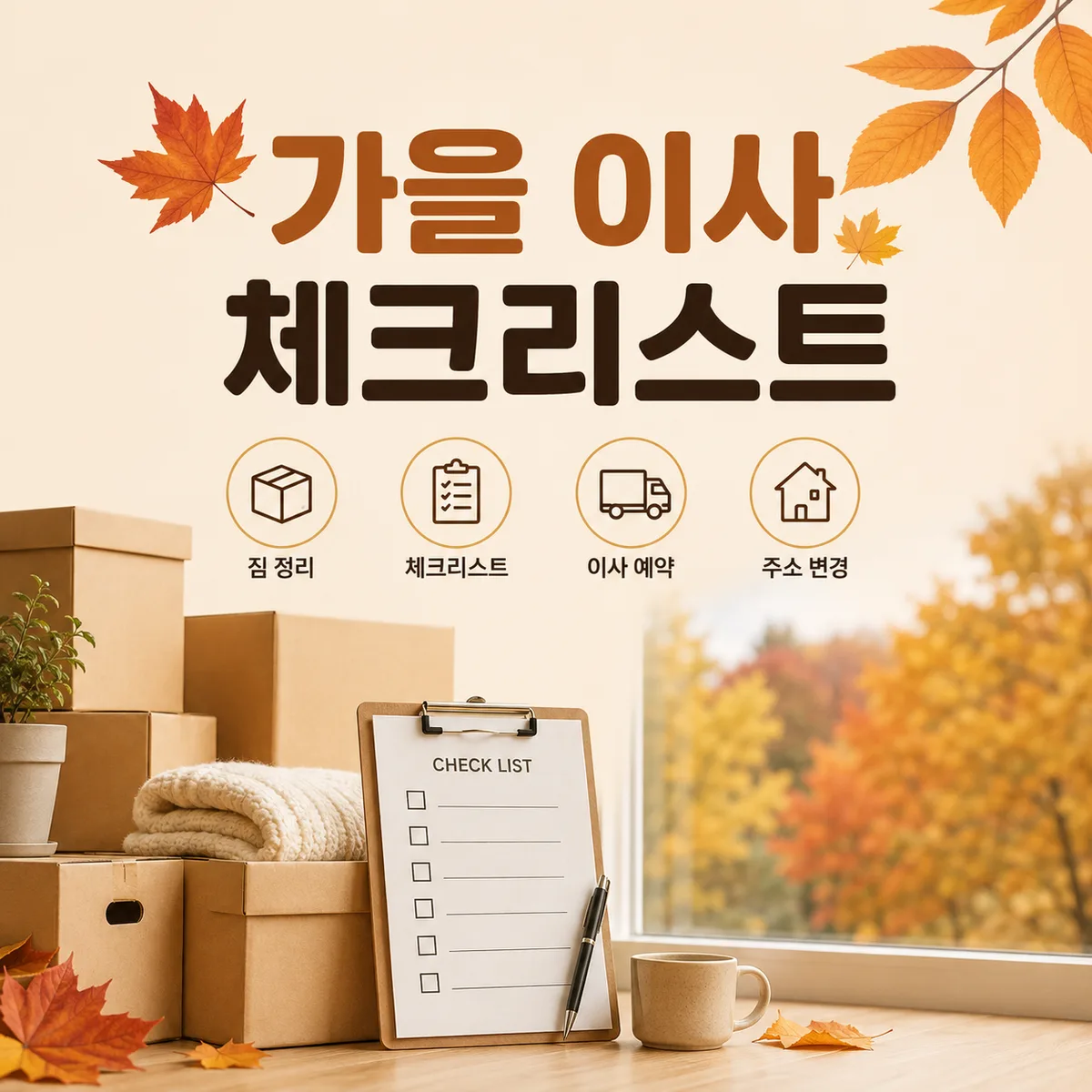 가을 이사철 체크리스트, 준비물부터 전입신고까지 순서
